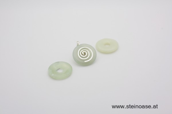 1 Stk. Donut 30mm Serpentin - Jade